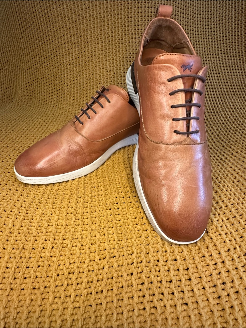 Men's Casual Leather Sneakers in Brown